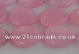 CCN3860 15.5 inches 13*18mm flat teardrop candy jade beads