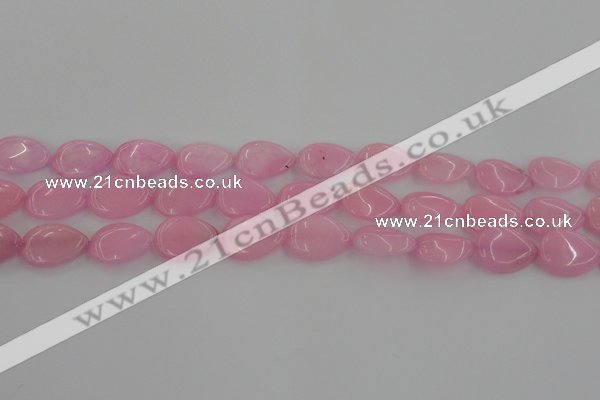 CCN3860 15.5 inches 13*18mm flat teardrop candy jade beads