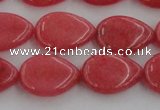 CCN3861 15.5 inches 13*18mm flat teardrop candy jade beads