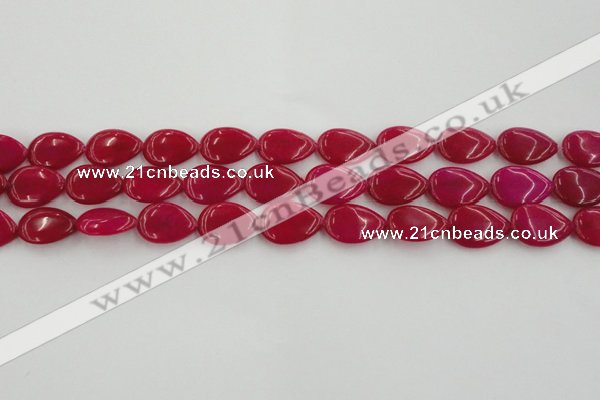 CCN3862 15.5 inches 13*18mm flat teardrop candy jade beads