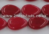 CCN3864 15.5 inches 13*18mm flat teardrop candy jade beads