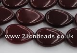 CCN3865 15.5 inches 13*18mm flat teardrop candy jade beads