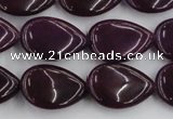 CCN3866 15.5 inches 13*18mm flat teardrop candy jade beads