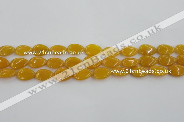 CCN3867 15.5 inches 13*18mm flat teardrop candy jade beads