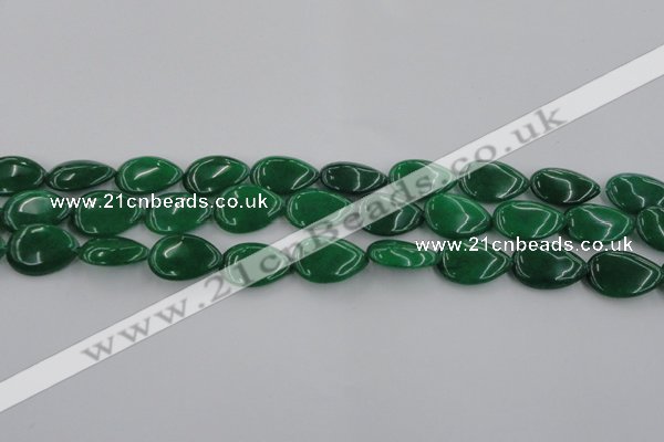 CCN3869 15.5 inches 13*18mm flat teardrop candy jade beads