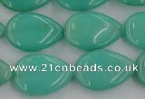 CCN3870 15.5 inches 13*18mm flat teardrop candy jade beads