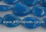 CCN3872 15.5 inches 13*18mm flat teardrop candy jade beads