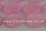 CCN3875 15.5 inches 15*20mm flat teardrop candy jade beads