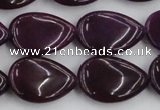 CCN3881 15.5 inches 15*20mm flat teardrop candy jade beads