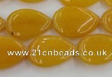 CCN3882 15.5 inches 15*20mm flat teardrop candy jade beads