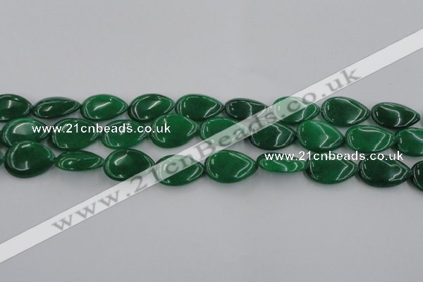 CCN3884 15.5 inches 15*20mm flat teardrop candy jade beads