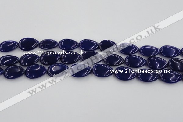 CCN3888 15.5 inches 15*20mm flat teardrop candy jade beads