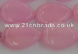 CCN3890 15.5 inches 18*25mm flat teardrop candy jade beads