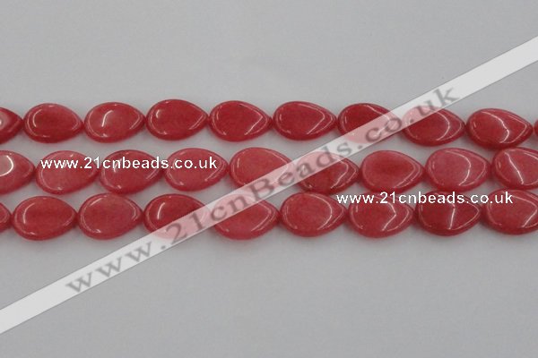 CCN3891 15.5 inches 18*25mm flat teardrop candy jade beads