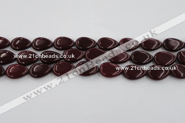 CCN3895 15.5 inches 18*25mm flat teardrop candy jade beads