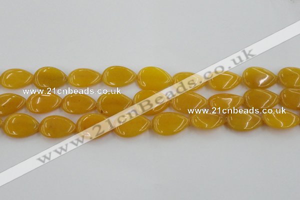 CCN3897 15.5 inches 18*25mm flat teardrop candy jade beads