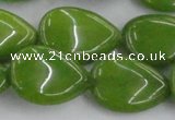 CCN3898 15.5 inches 18*25mm flat teardrop candy jade beads