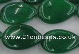 CCN3899 15.5 inches 18*25mm flat teardrop candy jade beads