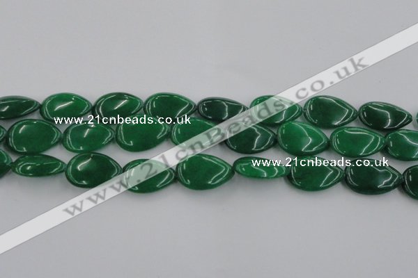 CCN3899 15.5 inches 18*25mm flat teardrop candy jade beads