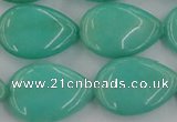 CCN3900 15.5 inches 18*25mm flat teardrop candy jade beads