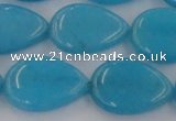 CCN3901 15.5 inches 18*25mm flat teardrop candy jade beads