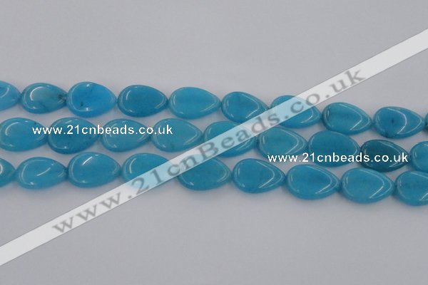 CCN3901 15.5 inches 18*25mm flat teardrop candy jade beads