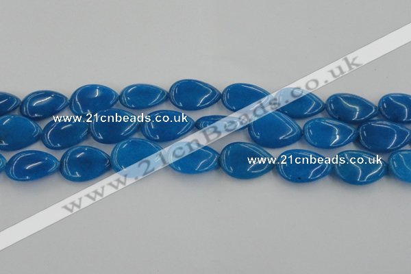 CCN3902 15.5 inches 18*25mm flat teardrop candy jade beads