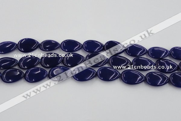 CCN3903 15.5 inches 18*25mm flat teardrop candy jade beads