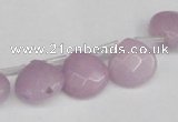 CCN3910 Top-drilled 13*13mm briolette candy jade beads wholesale