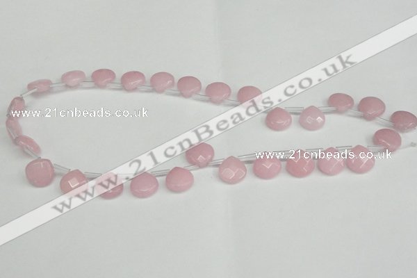 CCN3911 Top-drilled 13*13mm briolette candy jade beads wholesale