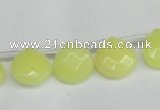 CCN3917 Top-drilled 13*13mm briolette candy jade beads wholesale