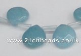 CCN3919 Top-drilled 13*13mm briolette candy jade beads wholesale