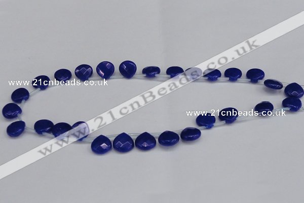 CCN3921 Top-drilled 13*13mm briolette candy jade beads wholesale