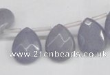 CCN3925 Top-drilled 12*15mm briolette candy jade beads wholesale