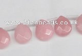 CCN3927 Top-drilled 12*15mm briolette candy jade beads wholesale