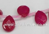 CCN3930 Top-drilled 12*15mm briolette candy jade beads wholesale