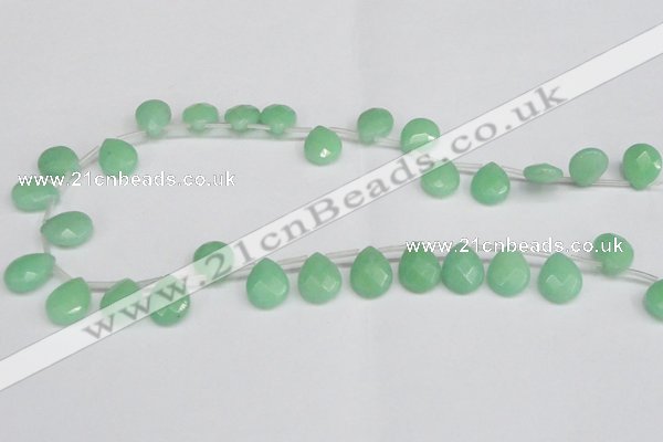 CCN3935 Top-drilled 12*15mm briolette candy jade beads wholesale