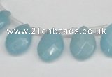 CCN3937 Top-drilled 12*15mm briolette candy jade beads wholesale