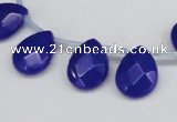 CCN3940 Top-drilled 12*15mm briolette candy jade beads wholesale