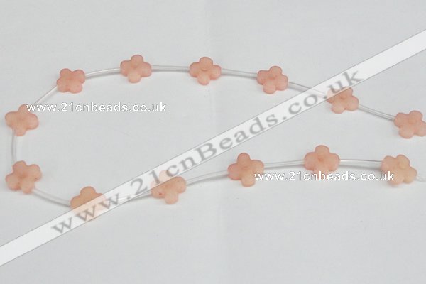 CCN3945 15.5 inches 15mm carved flower candy jade beads wholesale