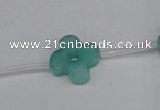 CCN3948 15.5 inches 15mm carved flower candy jade beads wholesale