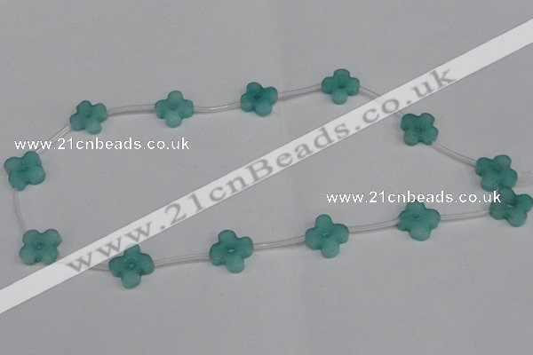 CCN3948 15.5 inches 15mm carved flower candy jade beads wholesale