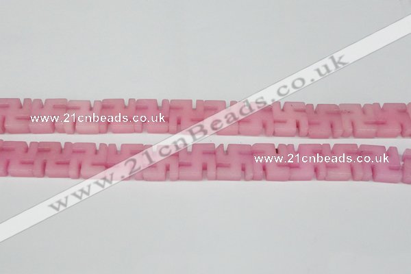 CCN3955 15.5 inches 20*20mm svastika candy jade beads wholesale