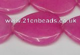 CCN3972 15.5 inches 30*40mm flat teardrop candy jade beads