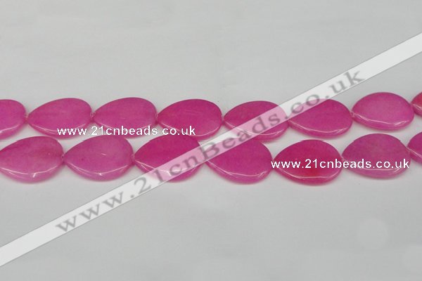 CCN3972 15.5 inches 30*40mm flat teardrop candy jade beads