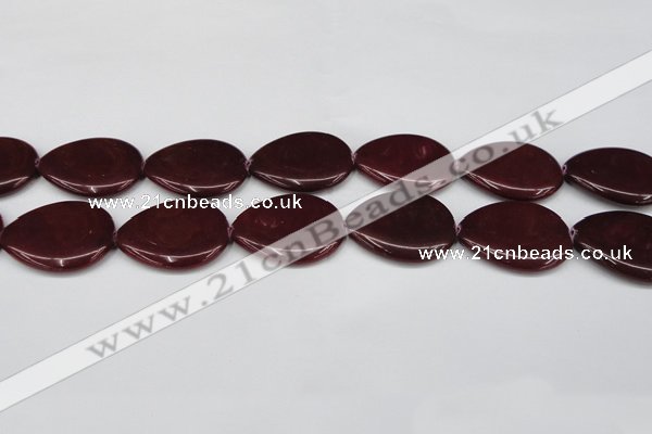 CCN3975 15.5 inches 30*40mm flat teardrop candy jade beads
