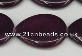 CCN3976 15.5 inches 30*40mm flat teardrop candy jade beads