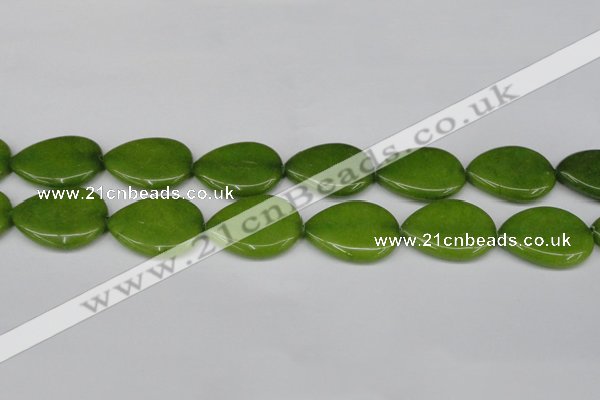 CCN3979 15.5 inches 30*40mm flat teardrop candy jade beads