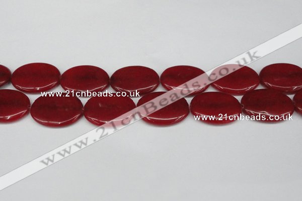 CCN3989 15.5 inches 30*40mm oval candy jade beads wholesale