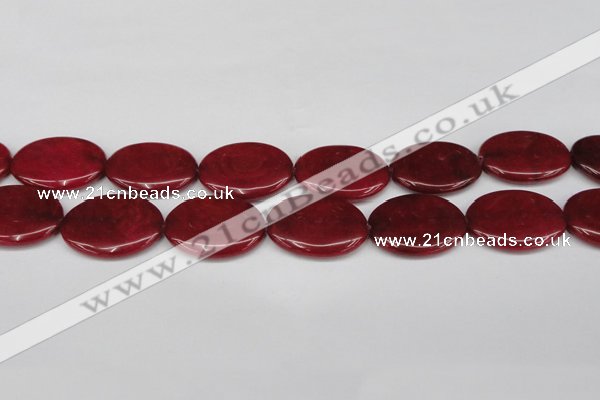 CCN3990 15.5 inches 30*40mm oval candy jade beads wholesale